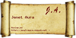 Jenet Aura névjegykártya